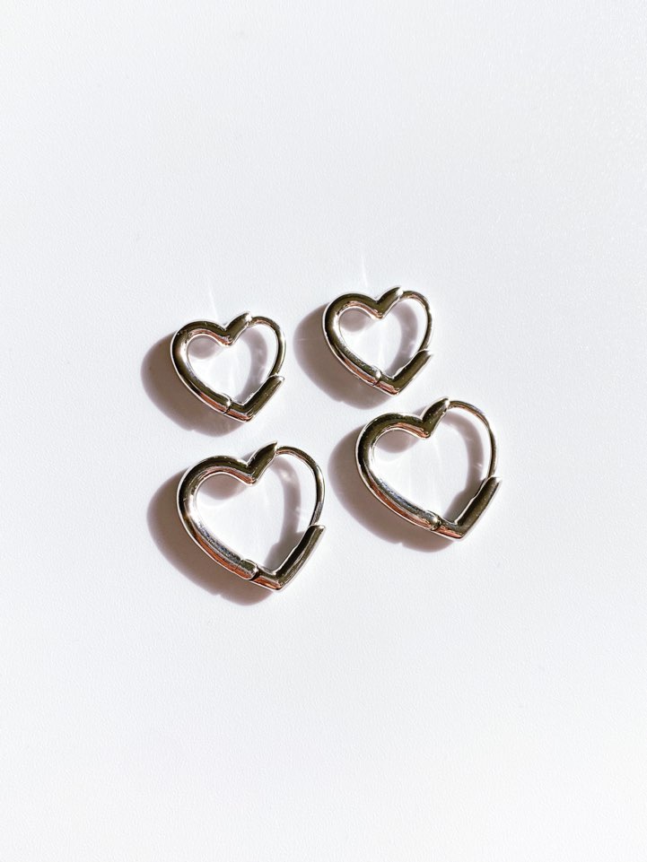 one touch heart piercing [2 size]